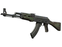 AK-47 | Emerald Pinstripe (Battle-Scarred) — skin CS2