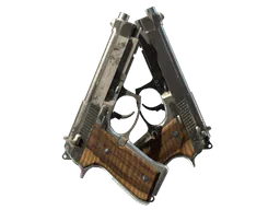 Dual Berettas | Black Limba (Battle-Scarred) — skin CS2