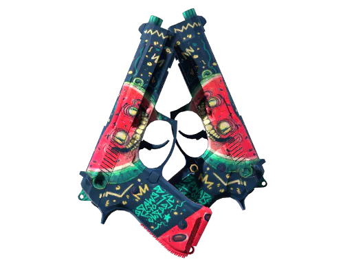 Dual Berettas Melondrama Minimal Wear - Preço e onde comprar no CS2