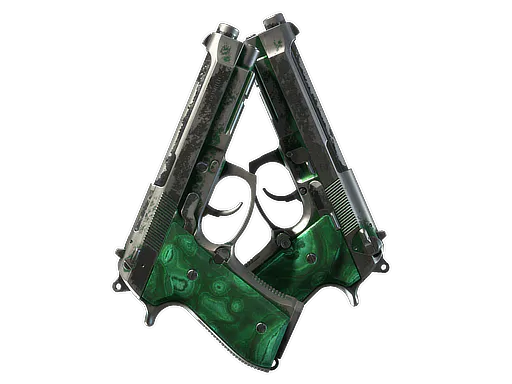 Dual Berettas Polished Malachite Battle-Scarred - Preço e onde comprar no CS2