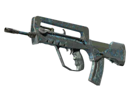 FAMAS | Cyanospatter (Battle-Scarred) — skin CS2