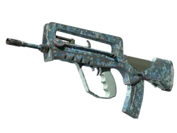 FAMAS | Cyanospatter (Well-Worn) — skin CS2