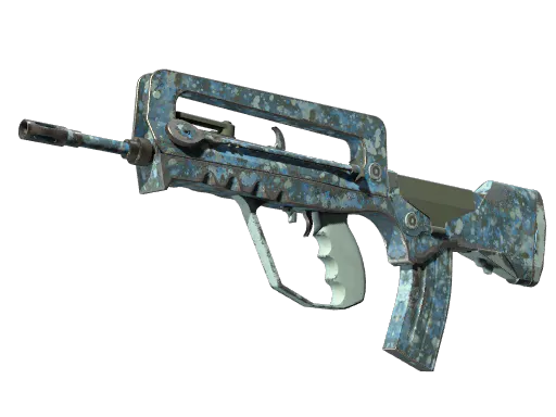 FAMAS Cyanospatter Well-Worn - Preço e onde comprar no CS2