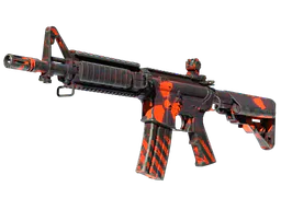 M4A4 | Radiation Hazard (Well-Worn) — skin CS2