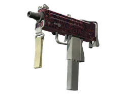 MAC-10 | Red Filigree (Well-Worn) — skin CS2