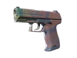 P2000 | Coral Halftone (Minimal Wear) — skin CS2