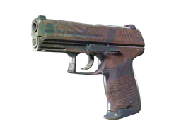 P2000 | Coral Halftone (Well-Worn) — skin CS2