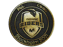 Patch Movistar Riders (Gold) | Stockholm 2021 - Preço e onde comprar no CS2