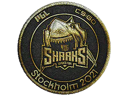 Patch Sharks Esports (Gold) | Stockholm 2021 - Preço e onde comprar no CS2