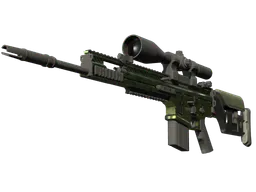 SCAR-20 | Green Marine (Well-Worn) — skin CS2