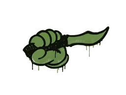 Graffiti Backstab (Battle Green) - Preço e onde comprar no CS2
