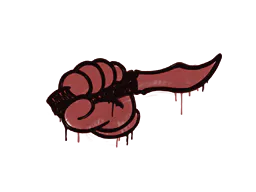Graffiti Backstab (Blood Red) - Preço e onde comprar no CS2