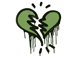 Graffiti Broken Heart (Battle Green) - Preço e onde comprar no CS2