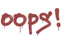 Graffiti Oops (Blood Red) - Preço e onde comprar no CS2