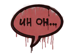 Graffiti Uh Oh (Blood Red) - Preço e onde comprar no CS2