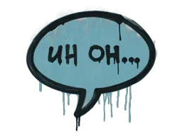 Graffiti Uh Oh (Wire Blue) - Preço e onde comprar no CS2