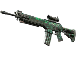 SG 553 | Dragon Tech (Battle-Scarred) — skin CS2