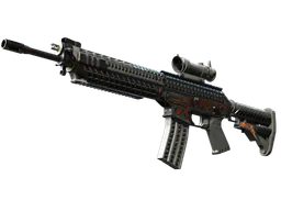 SG 553 | Heavy Metal (Battle-Scarred) — skin CS2
