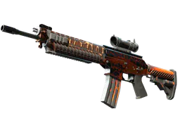 SG 553 | Tiger Moth (Battle-Scarred) — skin CS2