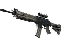 SG 553 | Damascus Steel (Well-Worn) — skin CS2