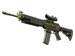 SG 553 | Lush Ruins (Battle-Scarred) — skin CS2