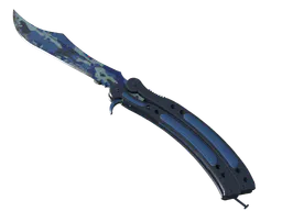Butterfly Knife | Bright Water (Well-Worn) — skin CS2