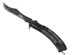Butterfly Knife | Night (Battle-Scarred) — skin CS2