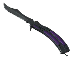 Butterfly Knife | Ultraviolet (Well-Worn) — skin CS2
