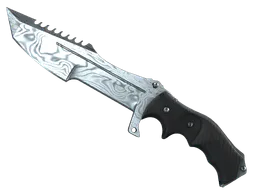 Huntsman Knife | Damascus Steel (Well-Worn) — skin CS2