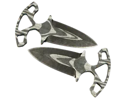 Shadow Daggers | Black Laminate (Battle-Scarred) — skin CS2