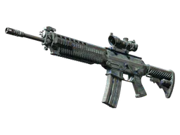 SG 553 | Wave Spray (Battle-Scarred) — skin CS2