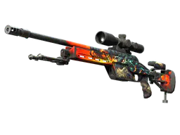 SSG 08 | Dragonfire (Well-Worn) — skin CS2