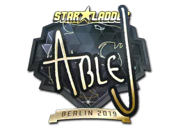 Sticker ableJ (Gold) | Berlin 2019 - Preço e onde comprar no CS2