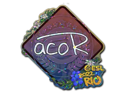 Sticker acoR (Glitter) | Rio 2022 - Preço e onde comprar no CS2