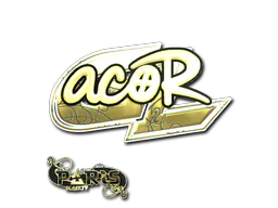 Sticker acoR (Gold) | Paris 2023 - Preço e onde comprar no CS2