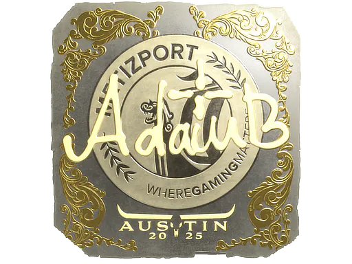 Sticker adamb (Gold) | Austin 2025 - Preço e onde comprar no CS2