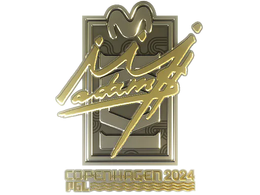 Sticker adamS (Gold) | Copenhagen 2024 - Preço e onde comprar no CS2