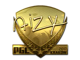Sticker aizy (Gold) | Krakow 2017 - Preço e onde comprar no CS2