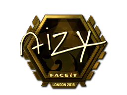 Sticker aizy (Gold) | London 2018 - Preço e onde comprar no CS2
