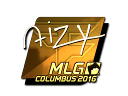 Sticker aizy (Gold) | MLG Columbus 2016 - Preço e onde comprar no CS2