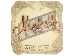 Sticker Aleksib | Austin 2025 - Preço e onde comprar no CS2