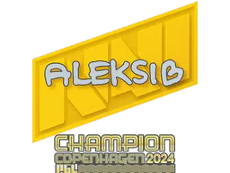 Sticker Aleksib (Champion) | Copenhagen 2024 - Preço e onde comprar no CS2