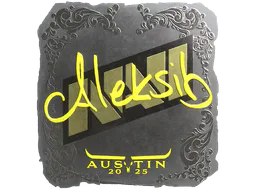 Sticker Aleksib (Foil) | Austin 2025 - Preço e onde comprar no CS2