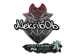Sticker Aleksib (Glitter) | Antwerp 2022 - Preço e onde comprar no CS2