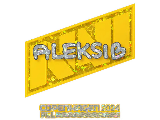 Sticker Aleksib (Glitter) | Copenhagen 2024 - Preço e onde comprar no CS2