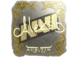 Sticker Aleksib (Gold) | Austin 2025 - Preço e onde comprar no CS2