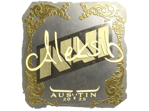 Sticker Aleksib (Gold) | Austin 2025 - Preço e onde comprar no CS2