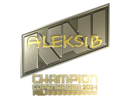 Sticker Aleksib (Gold, Champion) | Copenhagen 2024 - Preço e onde comprar no CS2