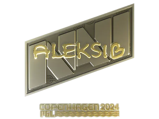 Sticker Aleksib (Gold) | Copenhagen 2024 - Preço e onde comprar no CS2