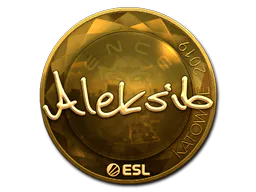 Sticker Aleksib (Gold) | Katowice 2019 - Preço e onde comprar no CS2